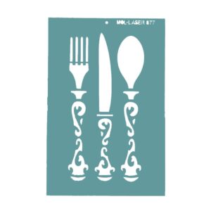 Stencil 20 x 30cms MCL -  877 Cubiertos