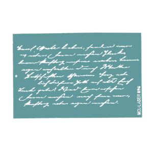 Stencil 20 x 30cms MCL -  896 Escritura
