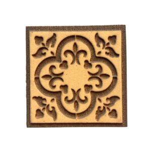 Sello bajo relieve 6x6cms Mayolica 900