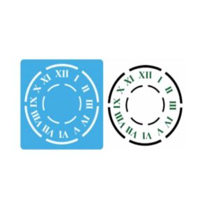 Stencil EQarte reutilizable 15 x 15cms 911 Reloj