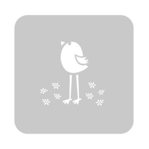 Stencil EQarte reutilizable 15 x 15cms 921 Pajarito