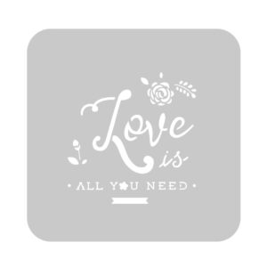Stencil EQarte reutilizable 15 x 15cms 923 Love