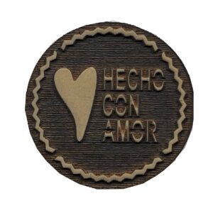 Sello 6x6cms Hecho con amor 927