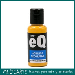 Pintura decorativa EQarte 50ml 308 Amarillo Medio