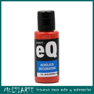 Pintura decorativa EQarte 50ml 705 Rojo Bermellon