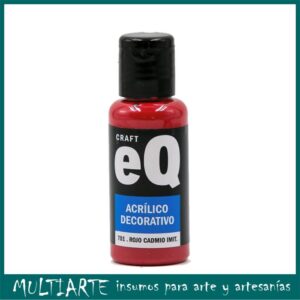 Pintura decorativa EQarte 50ml 701 Rojo Cadmio