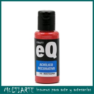 Pintura decorativa EQarte 50ml 702 Rojo Tulipan
