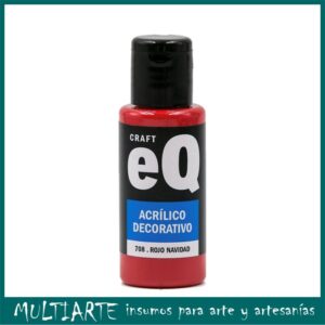 Pintura decorativa EQarte 50ml 708 Rojo Navidad