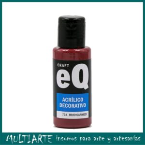 Pintura decorativa EQarte 50ml 703 Rojo Carmesi