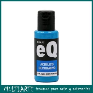 Pintura decorativa EQarte 50ml 408 Azul Cyan Primario