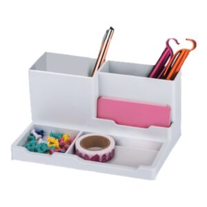 Organizador Plastico de Escritorio Ibi Craft Blanco