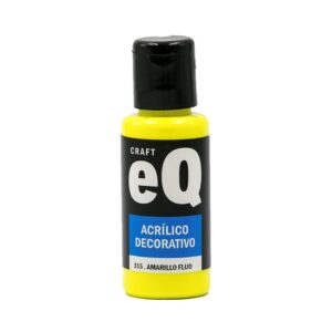 Pintura decorativa EQarte 50ml 315 Amarillo Fluor