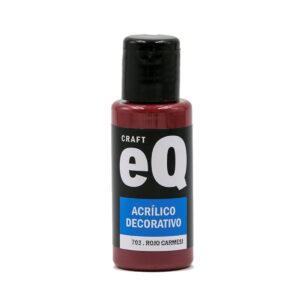 Pintura decorativa EQarte 50ml 703 Rojo Carmesi