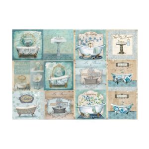 Lámina de seda para decoupage 50x70cms BAIN2