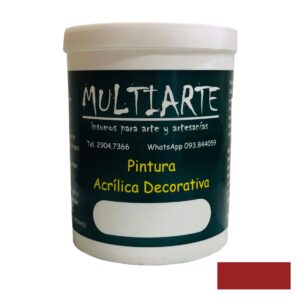 Pintura acrílica al agua Bermellon 1 litro Multiarte