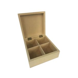 Caja de te en MDF con 4 reparticiones CC221