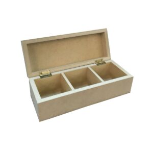 Caja de te en MDF con 3 reparticiones CC377