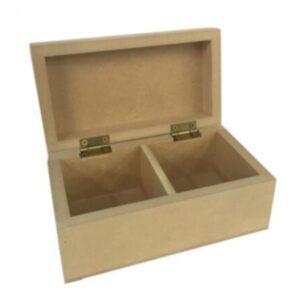 Caja de te en MDF con 2 reparticiones CC376