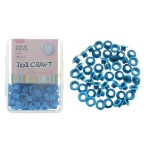 Ojalillos metalicos Ibi Craft 50 Unidades 4.5mm Celeste 650560