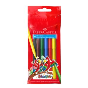 Marcadores finos x 6 Faber Castell