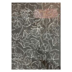 Láminas de Folex   25 x 35 cms Flores 2 Plateado