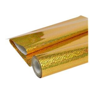 Papel Foil 2 hojas holografico oro