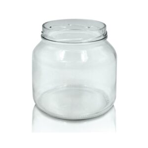 Frasco de vidrio con tapa blanca 1.5LTS