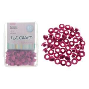 Ojalillos metalicos Ibi Craft 50 Unidades 4.5mm Fucsia 650570