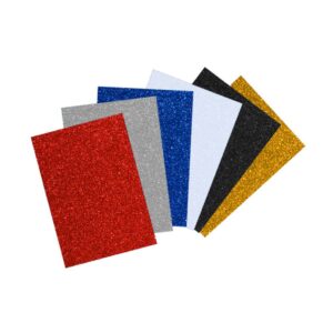 Pack de Goma eva Glitter coloresA4