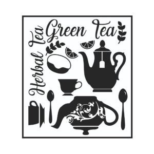 Adhesivos decorativos Green Tea - color BLANCO