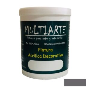 Pintura acrílica al agua Gris 1 litro Multiarte