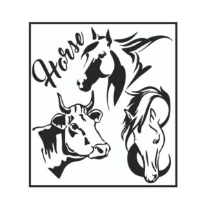 Adhesivos decorativos Caballo - color BLANCO