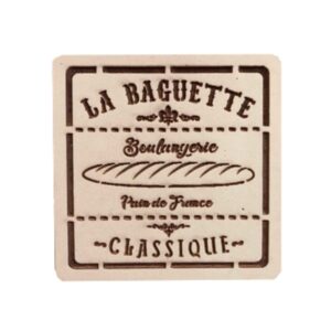Sello inverso de goma 10 cms La baguette