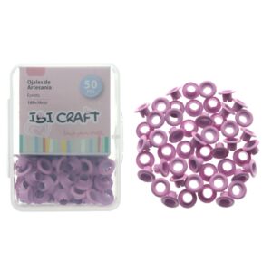 Ojalillos metalicos Ibi Craft 50 Unidades 4.5mm Lila 650564