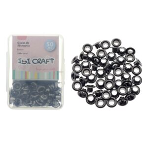 Ojalillos metalicos Ibi Craft 50 Unidades 4.5mm Metal 650578