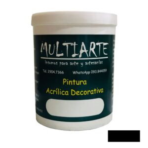 Pintura acrílica al agua Negro 1 litro Multiarte