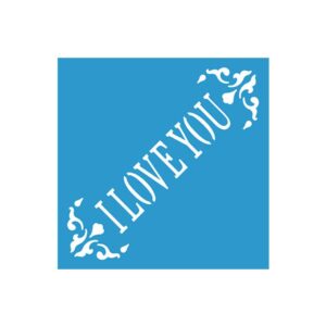 Stencil Litoarte reutilizable 10 x 10 cms STX-342 I love you