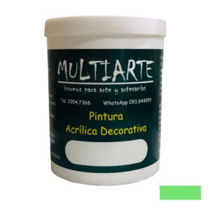 Pintura acrílica al agua Verde Manzana 1 litro Multiarte