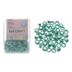 Ojalillos metalicos Ibi Craft 50 Unidades 4.5mm Verde Menta 650554