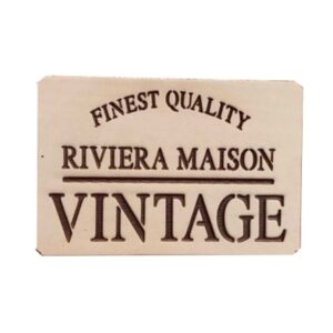 Sello inverso de goma 10 x 15 cms Vintage