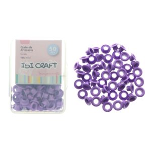 Ojalillos metalicos Ibi Craft 50 Unidades 4.5mm Violeta 650562