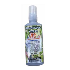 Pasta relevo PLATA AD, para efectos decorativos sobre vidrios y metal 40ml