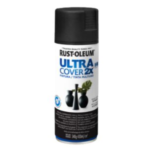Aerosol Rust Oleum Ultra Cover 2X Negro 340grs