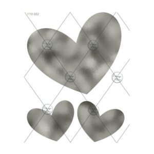 Lamina Folex transfer Metal Estampa Felicce Med- 102 Plateado