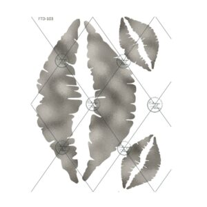 Lamina Folex transfer Metal Estampa Felicce Med- 103 Plateado