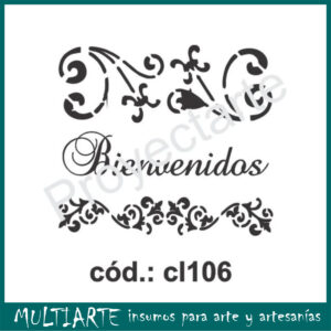 Sello de goma 5,5 x 5,5cms CL106