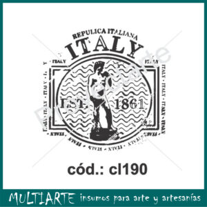 Sello de goma 7 x 8cms CL190