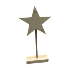 Estrella de madera con pie