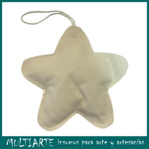 Tag de tela con relleno Estrella 15cms