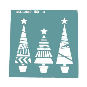 Stencil 20 x 20cms MCL -  1054 Pinos navideños